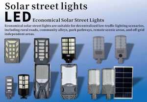 200W-600W IP66 방수 <span class=keywords><strong>LED</strong></span> 태양광 가로등 야외 정원용 알루미늄 바디 리모컨 배터리 CE/FCC 인증 6000K - Product Image 5