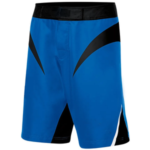 กางเกงขาสั้น MMA สำหรับผู้ชาย สีสันตัดกัน ดีไซน์แถบข้าง เอวยางยืด แห้งเร็ว สปอร์ต บอร์ดชอร์ต ผ้าโพลีเอสเตอร์ผสมคอตตอน - Product Image 1