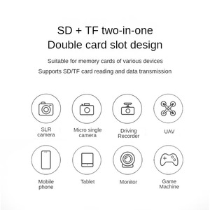 Bán Buôn Hợp Kim Vỏ USB2.0 Tốc Độ Cao Đầu Đọc Thẻ SD + TF 2-Trong-1 Đầu Đọc Thẻ Type-C Giao Diện Bộ Nhớ Di Động Công Cụ Lưu Trữ Thẻ - Product Image 5