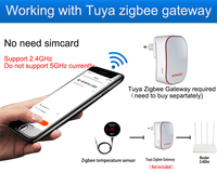 Tuya Zigbee capteur de température intelligent 3m thermomètre numérique pour piscine eau maison alarme Thermostat Smart Life surveillance à distance