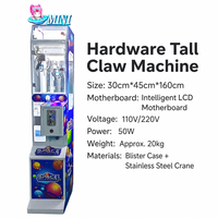 Mini machine à griffes à monnayeur de comptoir, jeu d'arcade attrape-peluches avec éclairage LED, vente en gros