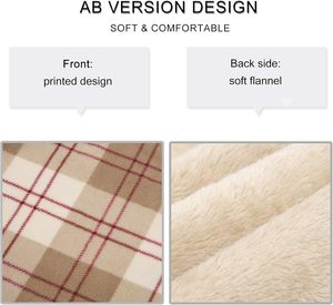 Wearable Winter <b>Blanket</b> Double Layer Extra Soft Super Warm Tartan Shawl Plush <b>Throw</b> <b>Blanket</b> Scarf Neck Shoulder <b>Blanket</b> - Product Image 2