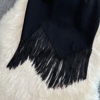 Jupe d'Été à Franges Taille Haute Irrégulière Moulante et Sexy