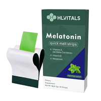 Bandes orales de mélatonine pour le sommeil avec vitamines A et E pour la relaxation – Complément alimentaire