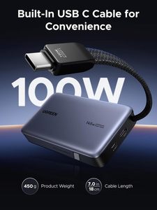 พาวเวอร์แบงค์ 145W แบบพกพา USB C 3 พอร์ต ความจุ 20000mAh พร้อมหน้าจอแสดงผลดิจิตอล ชาร์จได้ มีสายในตัว รุ่น PB551/55992 กำลังไฟ 145w - Product Image 6