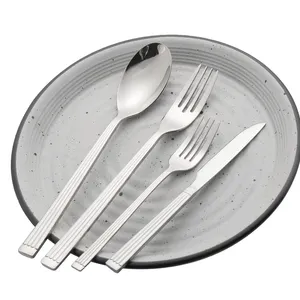 High Quality Unique Design Flatware Set 201 Stainless Steel Cutlery Set For Wedding