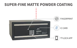 Caja fuerte de acero y metal ignífugo con cerradura de llave TTlock con contraseña de gestión de aplicaciones para uso en hotel, apartamento y oficina - Product Image 6