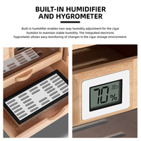 Humidor à cigares de luxe JH avec humidificateur et hygromètre, en cèdre naturel importé, étuis à cigares, humidificateurs