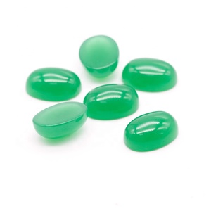 Forma Oval verde <span class=keywords><strong>esmeralda</strong></span> piedra <span class=keywords><strong>de</strong></span> jade cabuchones <span class=keywords><strong>de</strong></span> vidrio - Product Image 2