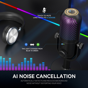 For ZTD39 RGB Type-<b>C</b> <b>USB</b> Condenser Gaming Microphone-Desktop Use Noise Cancelling 2025 Trending New Arrival - Product Image 2