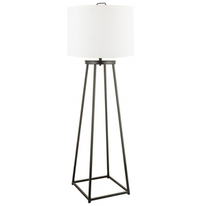 Lámpara de Pie Moderna de Metal Triangular con Acabado Negro Pulido y Pantalla Negra para Decoración de Hoteles y Hogares - Product Image 6