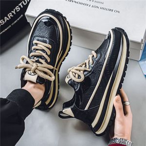 New Men's Work Platform Casual <b>Shoes</b> Non Slip Spring Winter Comfort Mesh Lace-Up High Quality Factory Direct - Product Image 6