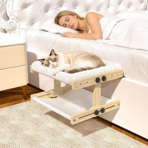 Nouvelle hamac pour chat réglable à double couche, repose-queue pour fenêtre, installation facile, lit pour chat avec <span class=keywords><strong>coussin</strong></span> doux et chaud doublé <span class=keywords><strong>de</strong></span> peluche - Product Image 6
