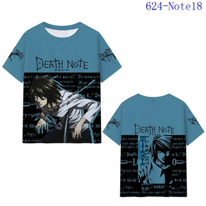 10 Stili T-shirt in Seta di Latte <span class=keywords><strong>Death</strong></span> <span class=keywords><strong>Note</strong></span> Ryuk Light Yagami MisaMisa per Donna, Camicie Anime da Uomo e Bambino - Product Image 6