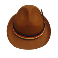 Chapeaux Alpins Créatifs avec Plume Adultes Allemands Doux Oktoberfest Habiller Confortable Chapeau Bavarois pour Jeu de Rôle Fête d'Halloween