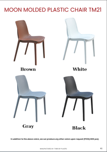 Moon Style <b>Molded</b> Plastic Chair Heavy Duty Stackable Ergonomic Plastic Chair for Dining Outdoor - Product Image 6