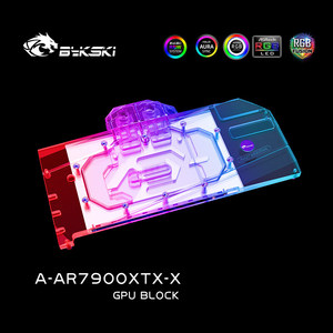 บล็อกน้ำการ์ดจอ Bykski A-AR7900XTX-X พร้อมไฟ RGB LED และดีไซน์ไร้พัดลม สำหรับ ASRock Radeon 7900 XTX Taichi คุณภาพสูง - Product Image 4