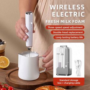 Latest Electric Milk Frother with USB and Storage Box Milk Foam <b>Maker</b> <b>Portable</b> Handheld Whisk - Product Image 3