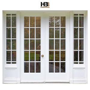 Puerta Francesa Doble de Diseño Moderno Australiano, Exterior de Madera Blanca para Hoteles, Partición de Apertura Lateral para Patio, Balcón de Casa - Product Image 2