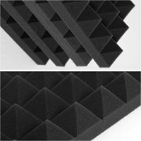 Factory Direct Sales Selbst klebende Akustik platten 50x50 Pyramiden schaum Schall dichte Akustik wand KTV Recording Studio Foam