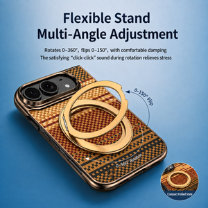 Étui de téléphone magnétique en fibre de carbone de luxe pour iPhone Duo avec protection à 360° °   Support de téléphone avec protection d'écran avant antichoc - Product Image 5