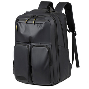 Large Capacity Unisex Fashion Geometric Multi-Functional Softback <b>Laptop</b> <b>Backpack</b> Interior Zipper Pocket Custom Logo PU Zipper - Product Image 3