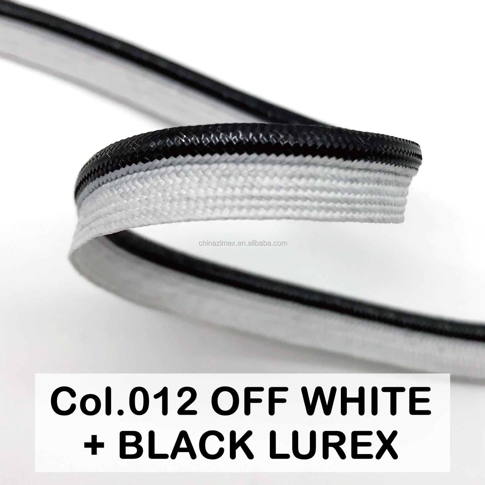012 OFFWHITE+BLACK LUREX