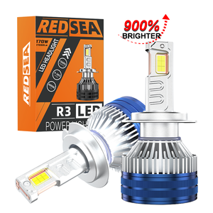 Redsea siêu sáng R3 170W 17000lm 6500K H1 H4 H7 <span class=keywords><strong>H11</strong></span> led 9005 9006 9012 Led Đèn Pha 3570 CSP H7 Led Đèn Pha bóng đèn - Product Image 1