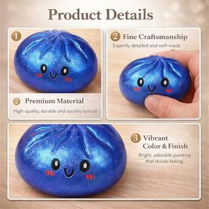 TPR Dumpling <b>Squishy</b> Random Glitter Dumpling Stress Relief <b>Squishy</b> Dumplings with Steamed Box Soft Squeeze Toy for Stress Relief - Product Image 4