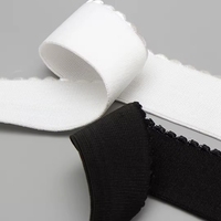 Vente en gros usine : Élastique denté noir et blanc de 4 cm, 100 % polyester, confortable, pour sous-vêtements, fournitures médicales et accessoires vestimentaires