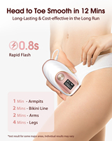 Sistem Penghilang Bulu IPL Ice Corded Tahan Lama 999.999 Kali Berkedip Depilator Pulsa Laser Epilator Warna Kustom