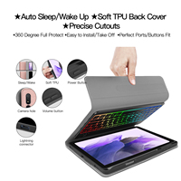 Penutup Tablet Magnetik Dapat Dilepas Casing Keyboard untuk Galaxy Tab S7 Fe 12.4 Inci T730 T736 2021