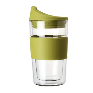 12oz büyük kahve kupa geniş ağız cam bardak sıcak içecek kupalar temizle Espresso bardakları cam bardak sıcak veya soğuk latte Cappuccino çay