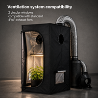 Kit de tente de culture hydroponique HOMFUL, 8 tailles, revêtement réfléchissant en Mylar Oxford 600D, montage sans outils.