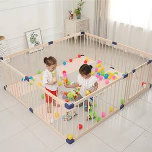 คอกกั้นเด็กแบบพกพาปรับขนาดและรูปทรงได้  คอกไม้พับได้  ศูนย์กิจกรรมสำหรับเด็ก  รั้วเด็กพร้อมประตู - Product Image 4