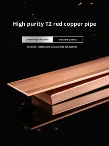 Barramento De Cobre T2 Barra De Cobre Vermelha Tira De Cobre Estanhada Placa De Cobre De Aterramento Condutivo Barramento Placa De Tira De Cobre - Product Image 3