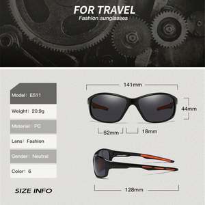 Gafas de Sol Deportivas Polarizadas para Hombre, Lentes Azules Espejo, Gafas de Conducción UV400 para Mujer - Product Image 6