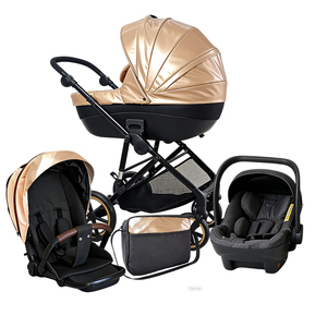 Poussette et trotteur multifonctionnels pliables à 4 roues en alliage d'aluminium OEM personnalisés pour bébés de 0 à 3 ans - Product Image 4