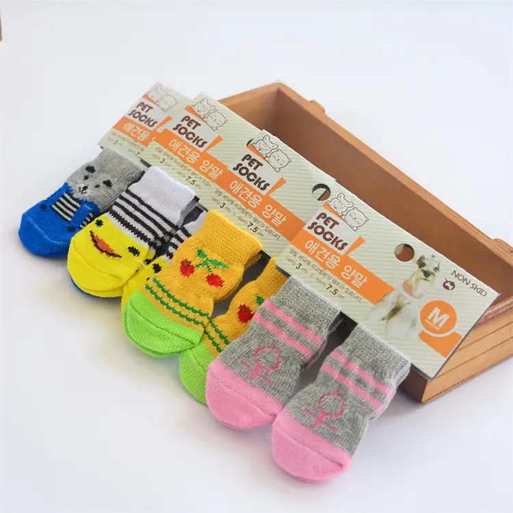 Factory price good quality skidproof cute pet socks for dogs