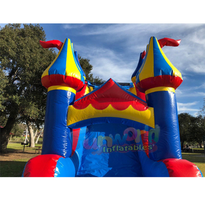 Casa inflable comercial para niños al aire libre, toboganes combinados de agua de PVC y castillo hinchable - Product Image 3