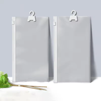 Transparent Cpe auto-scellant givré os sac fermeture éclair scellé Boutique bijoux jetables enfants chaussettes sac