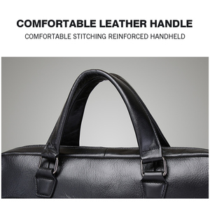 Borsa a Tracolla in Vera <span class=keywords><strong>Pelle</strong></span> per <span class=keywords><strong>Uomo</strong></span>, Valigetta per Affari con Scomparto per Laptop, Borsa da Viaggio di Alta Qualità - Product Image 4