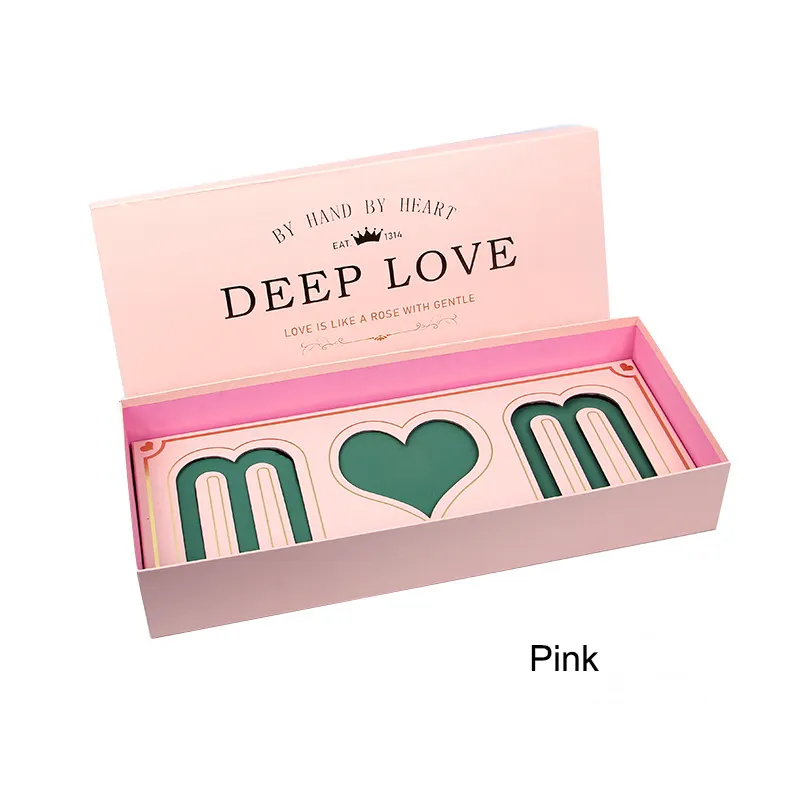 Mother's Day Gift Box Love Heart Rectangular Flower Gift Box Mom's Honey Language Gift Box