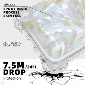 Étui de téléphone personnalisé en nacre, magnétique, mat, TPU, coque de téléphone de luxe en coquille naturelle pour iPhone 16 15 14 13 Pro Max - Product Image 5