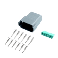Conector Eléctrico Automotriz Deutsch DT06-12S DT04-12P de 12 Pines, Gris, Macho y Hembra, a Prueba de Agua