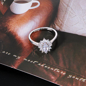 Anillo de compromiso personalizado, anillo de compromiso con corte de ojo de caballo, solitario, Zirconia cúbica, CZ, anillos de promesa de boda, alianzas de boda para mujer - Product Image 3