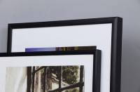 4pcs pack A4 cadre photo, cadre photo en métal, cadre galerie mince noir avec plexiglas