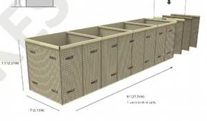 Cadre mural de cage anti-explosion, gabion, filet de bunker, galvanisé à chaud, durable, <span class=keywords><strong>Hesco</strong></span> Bastion, pour atelier - Product Image 5