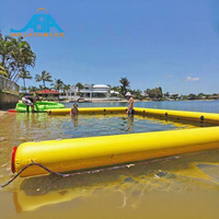 Aufblasbare Schwimmumrandung Riesiger Aufblasbarer Einhorn-Pool-Float Schwimmring mit Vollnetz Schwimmbecken-Zaun Super-Yacht