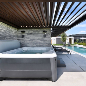 Pergola à toit à lames orientables, imperméable, motorisée, pavillon et gazebo <span class=keywords><strong>de</strong></span> <span class=keywords><strong>jardin</strong></span>, pergola rétractable en aluminium, luxe, sur mesure - Product Image 4
